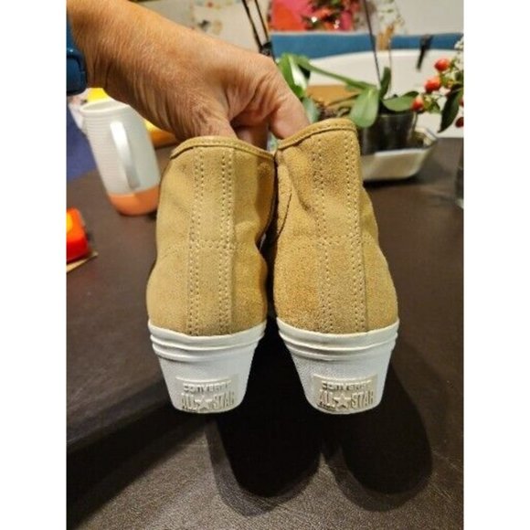 Rare Immaculate SIZE 6 Preloved high heel Converse AllStar Suede thin fur lining - Picture 15 of 16